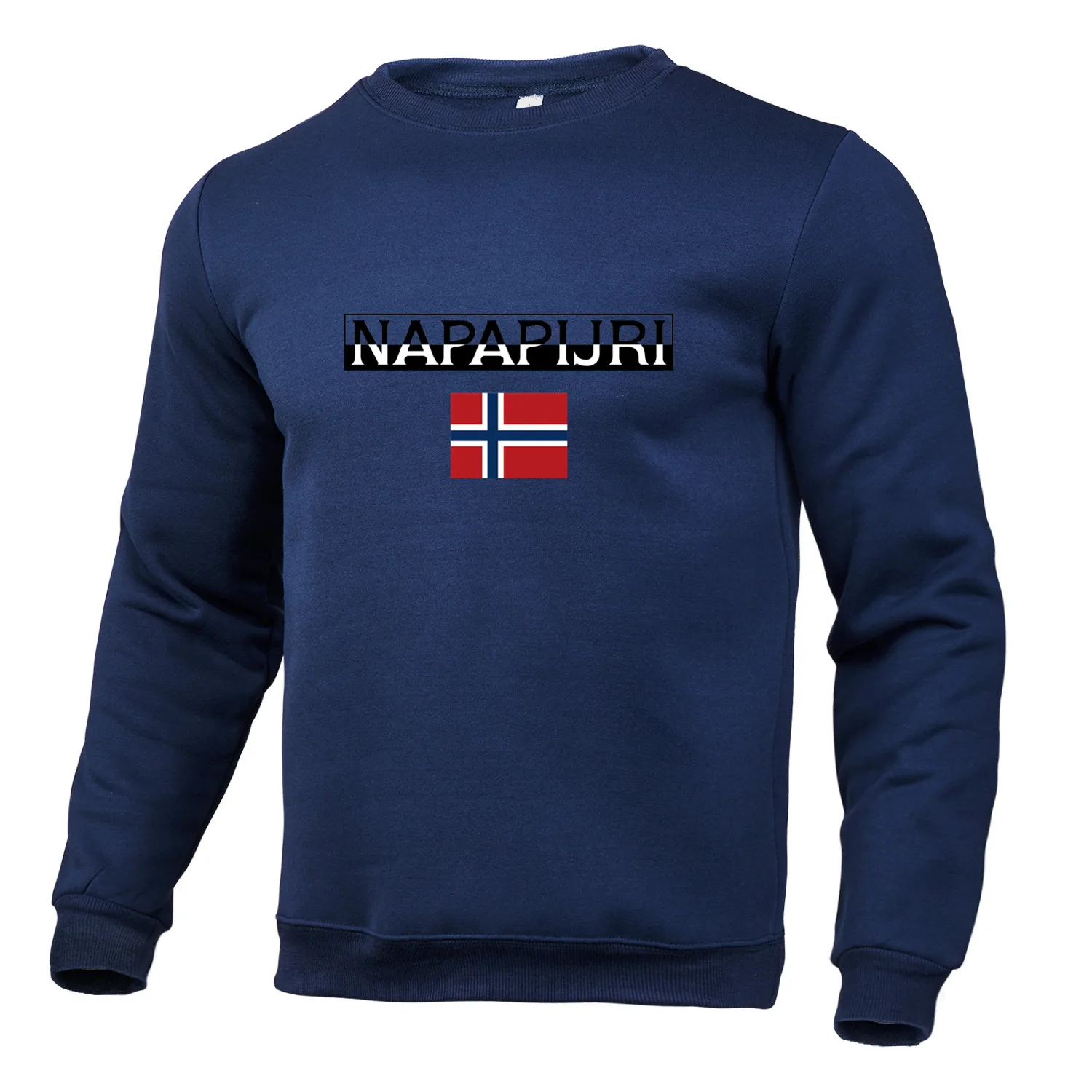 

2021 new autumn and winter pullover men's O-neck solid color long-sleeved tops fashion casual loose and comfortable men