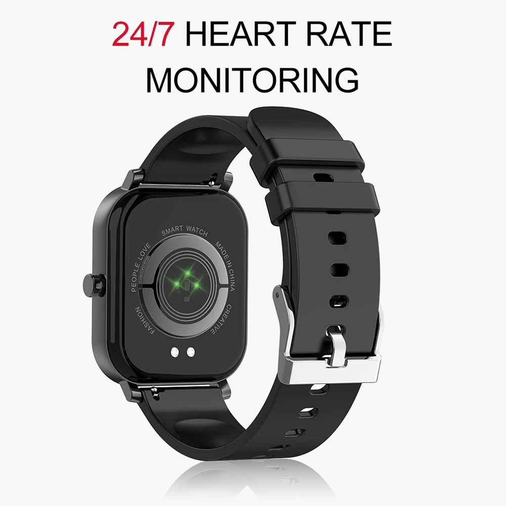 

ALLCALL Watch 1.7 Inch Screen Heart Rate Blood Pressure Sleep Monitor Fitness Sport IP68 Waterproof Detachable Watchband