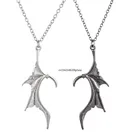 Новое ожерелье с крыльями для женщин и мужчин, одинаковое ожерелье с кулоном в виде крыла демона, дракона, сердца, пара, семья, Ожерелье Дружбы, ювелирные изделия, подарок