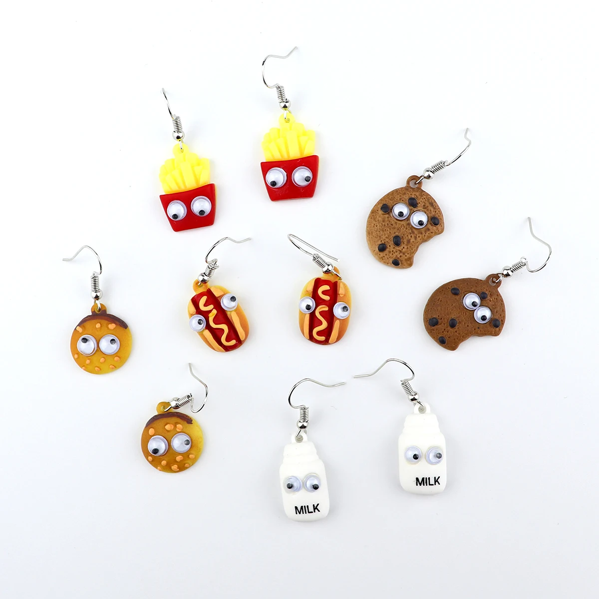 Забавные молочное и рисунком гамбургера жареной курицы пищевая промышленность