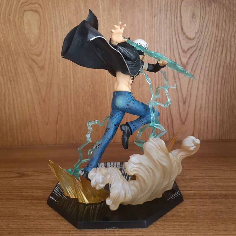 

Anime One Piece Trafalgar Law Action Figure Trafalgar D Water Law Gamma Knife Fight 14cm PVC Collection Model Dolls Toy for Gift
