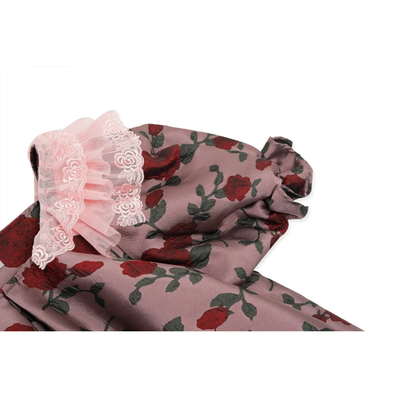 

Women Vintage Floral Print Puff Sleeve Dress 2021 Summer New Fashion Lace Square Collar Casual A Line Mini Vestidos Female