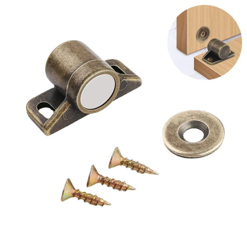 

Strong Magnet Cabinet Door Catch Door Stop Damper Buffer Round Alloy for Wardrobe Hardware Furniture Fittings Cabinet Catches