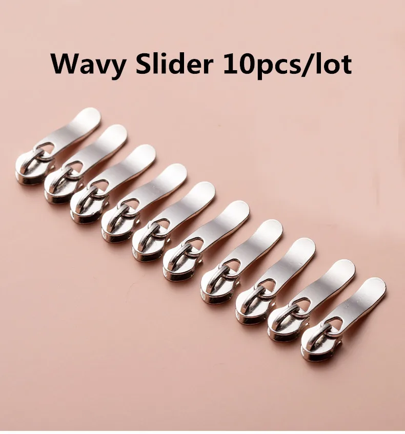 

10pcs 3# Nylon Quilt Cover Zippers Double Pull Headed Long Zipper Slider Supplies For Tailor Tent Bags Sewing Crafts Accessories