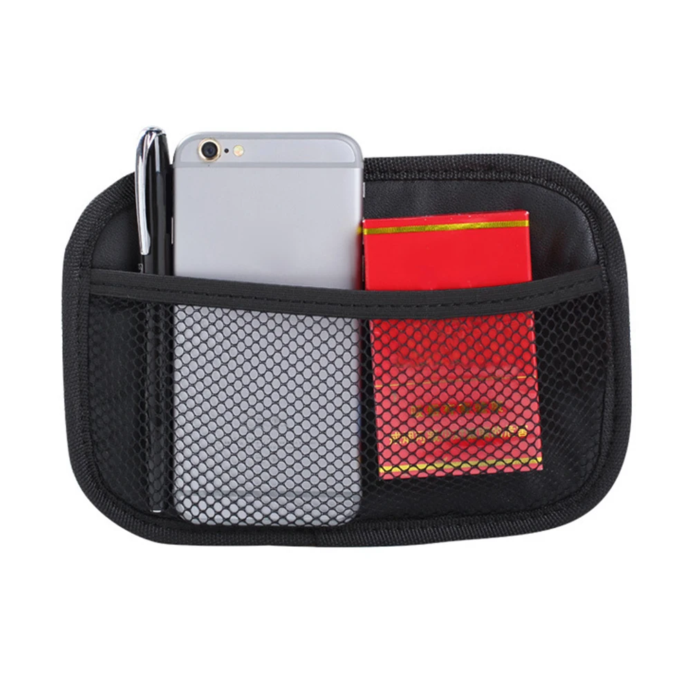 

Universal Car Vehicle Stylish Mesh Net Storage Bag Phone Holder Pouch Organizer Oxford Cloth Adhesive Back Seat Back Organizer