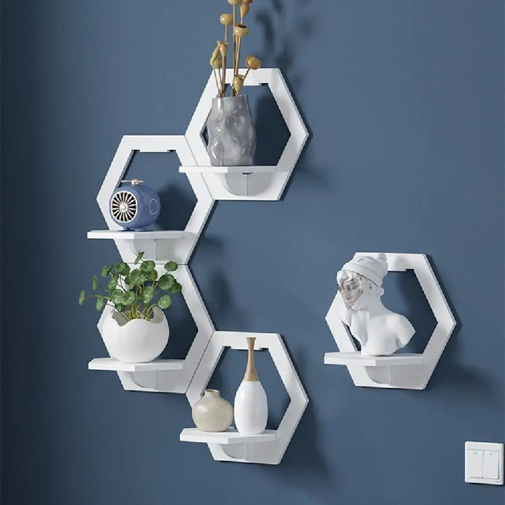 

Storage Organizer Hook Container Wall Mount Cups Holder Wall Hanging Shelf Flower Shelf DIY