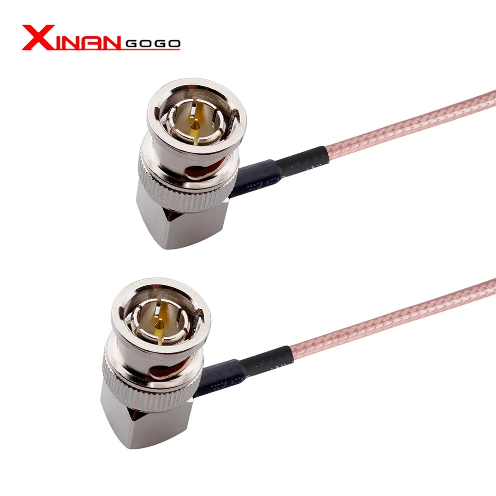 BNC кабель со штыревыми соединителями на обоих концах для подключения прямой угол
