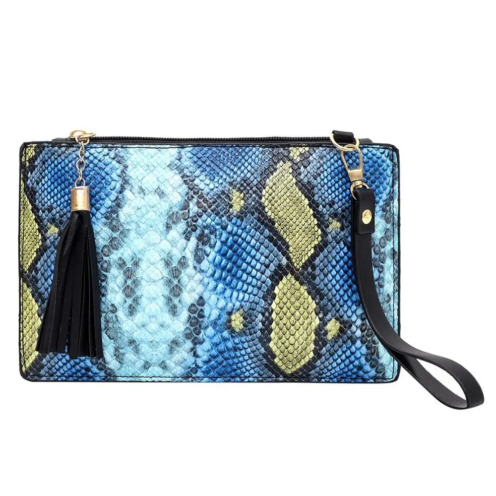 Модная женская сумочка из искусственной кожи змеиная кожа змеиный принт кошелек