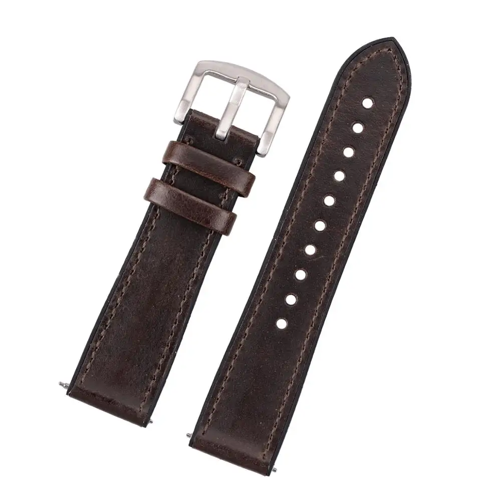 Новейший дизайн кожаный силиконовый ремешок для часов 22 мм с быстрым