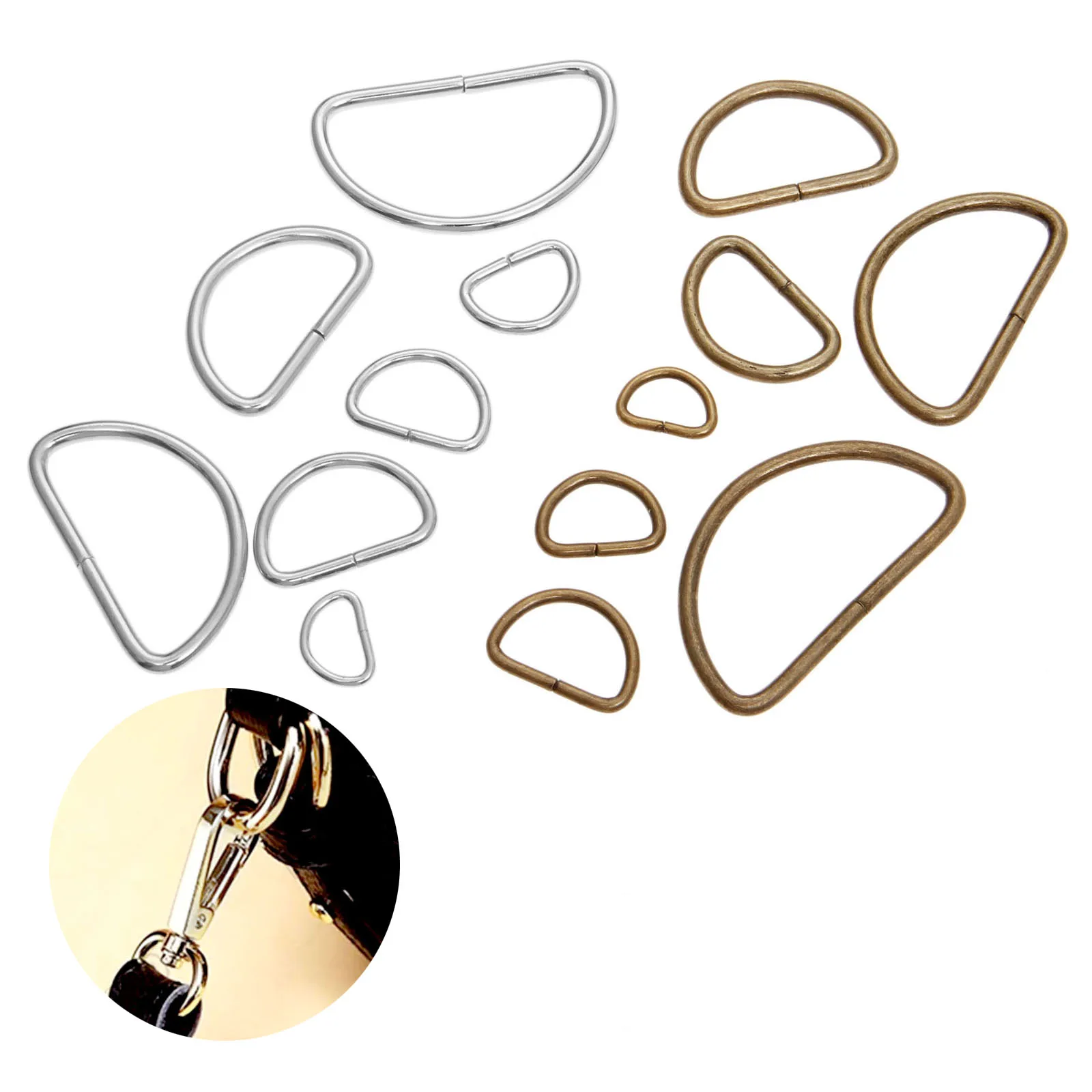 Металлическая пряжка с D образным кольцом 20 шт./лот ручная сумка ремешок ремень