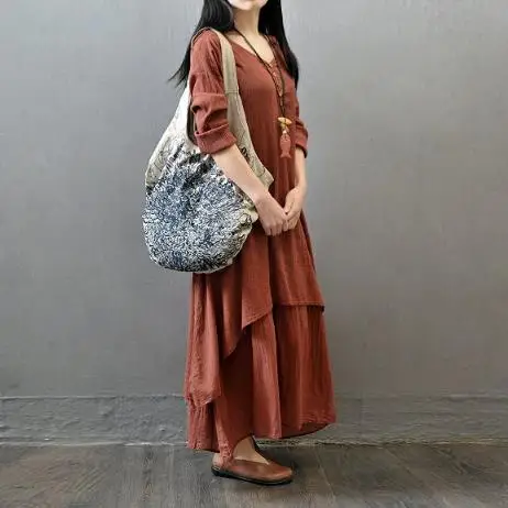 Женское платье в стиле ретро осень 2020 женское винтажное хлопковое льняное белое