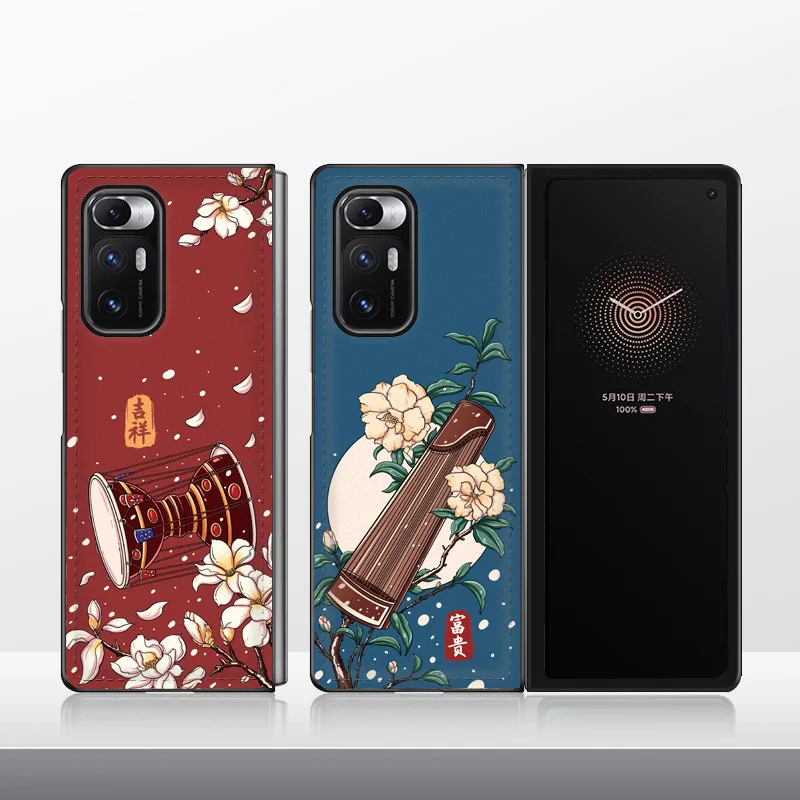 

Противоударный чехол со складками и текстурой под кожу для Xiaomi