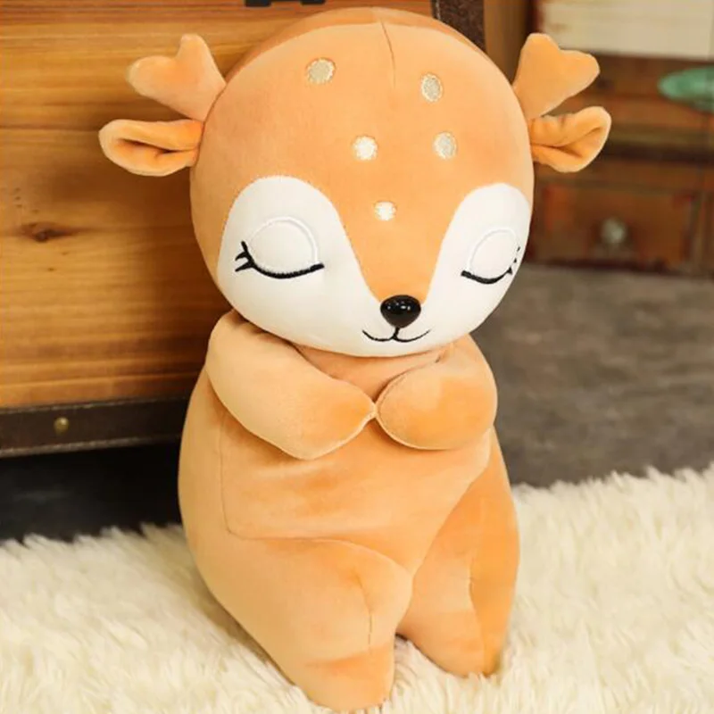 

Cute Sweet Dream Deer Elk Doll Accompany Sleeping Pillow Gift for Kids Stuffed Animal Plush Toys