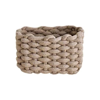 thick cotton rope woven basket cotton rope storage basket desktop cosmetic storage debris basket living room storage trumpet