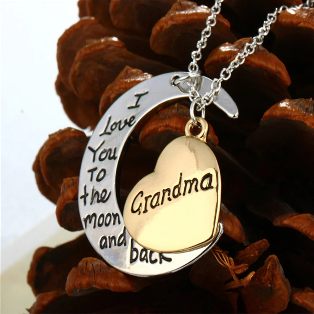 Бренд Винтаж я люблю тебя до Луны и обратно семья кулон ожерелье короткая цепочка