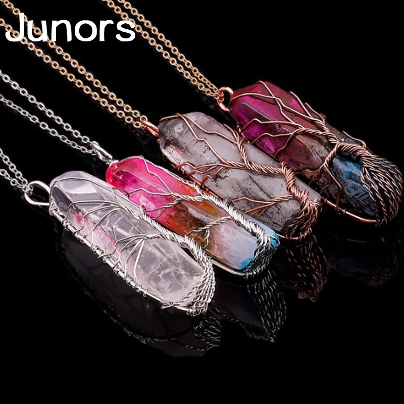 7 Чакр Ainbow ожерелье из натурального камня для женщин и мужчин энергетическая