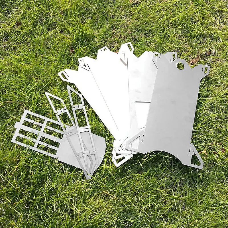 

Outdoor Camping Stove Foldable Wood Burner Burning Camping Equipment Stainless Steel Stove Tent Picnic Cookware
