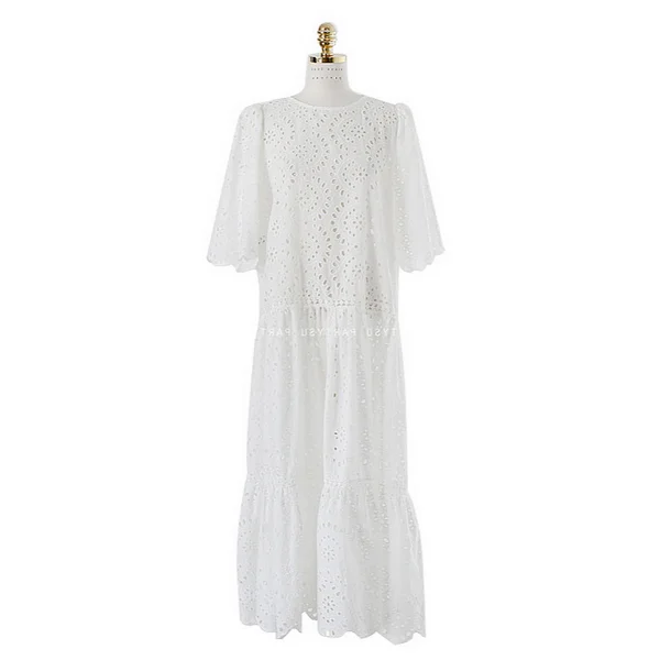 Mozuleva 2021 Новое открытое кружевное платье Летнее элегантное обтягивающее пляжное