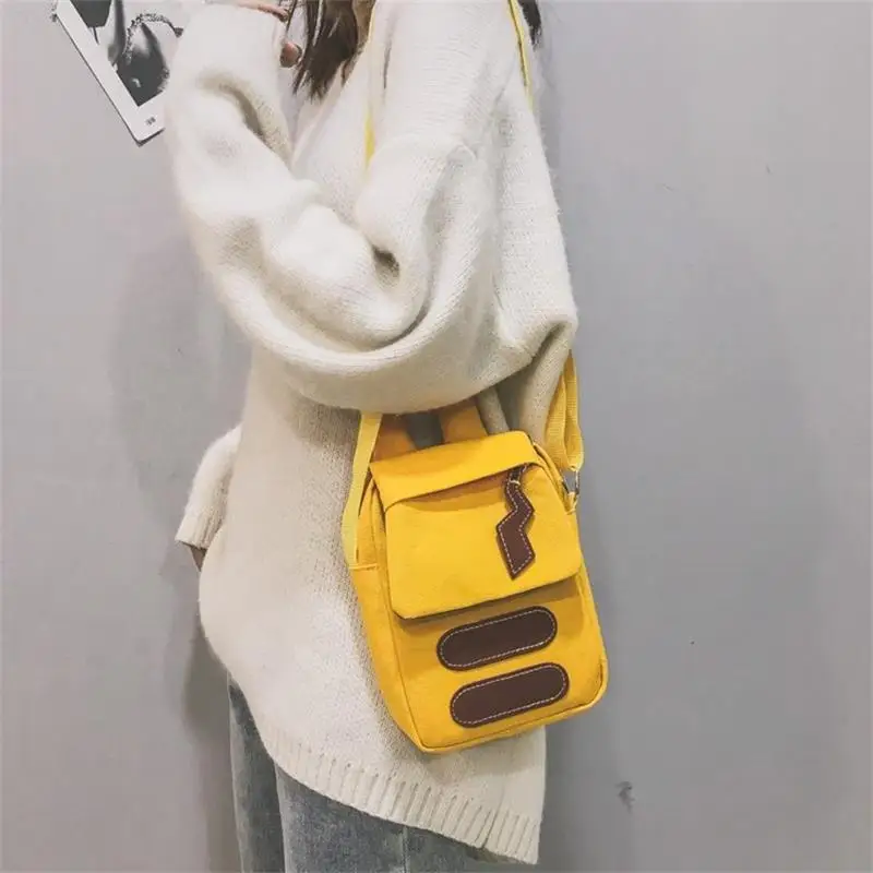 

Japanese soft girl cute cartoon three dimensional bag personality funny cute girl canvas satchel student versatile bag