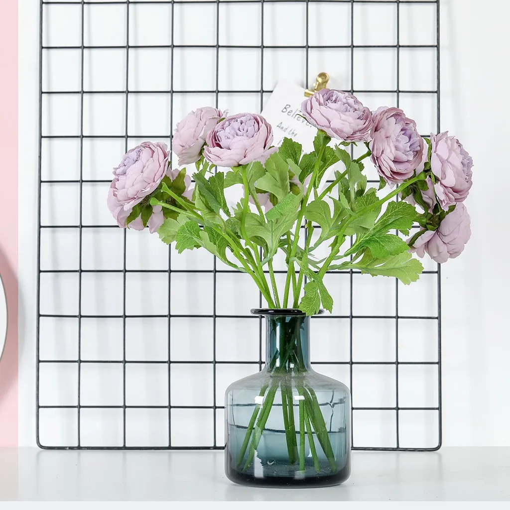 Искусственные фланелевые розы букет невесты с цветами свадебный Декор для дома и