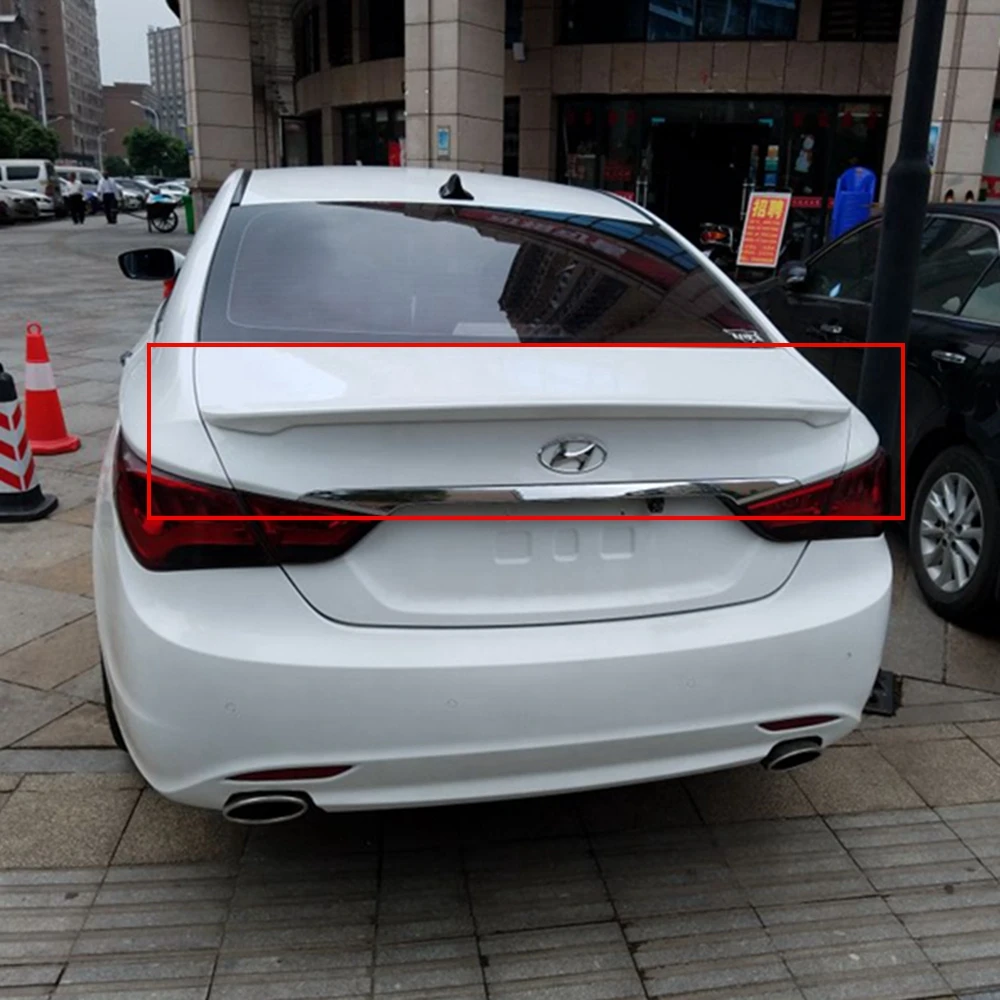 Для Hyundai Sonata 2011 2012 2013 ABS пластиковый задний багажник губа крыла багажника