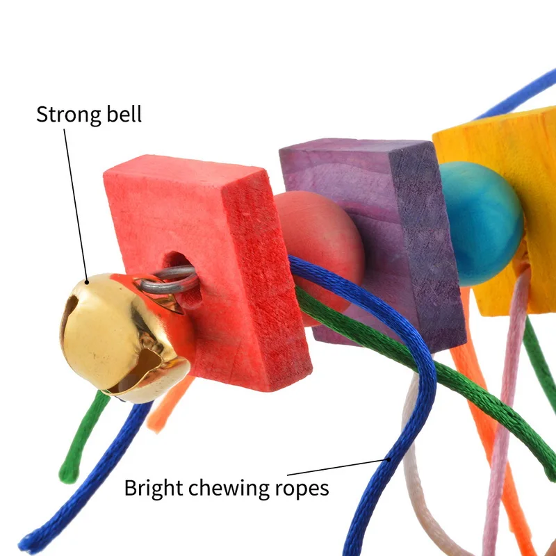 Милые животные попугай птица деревянные игрушки для жевания скалолазание качели