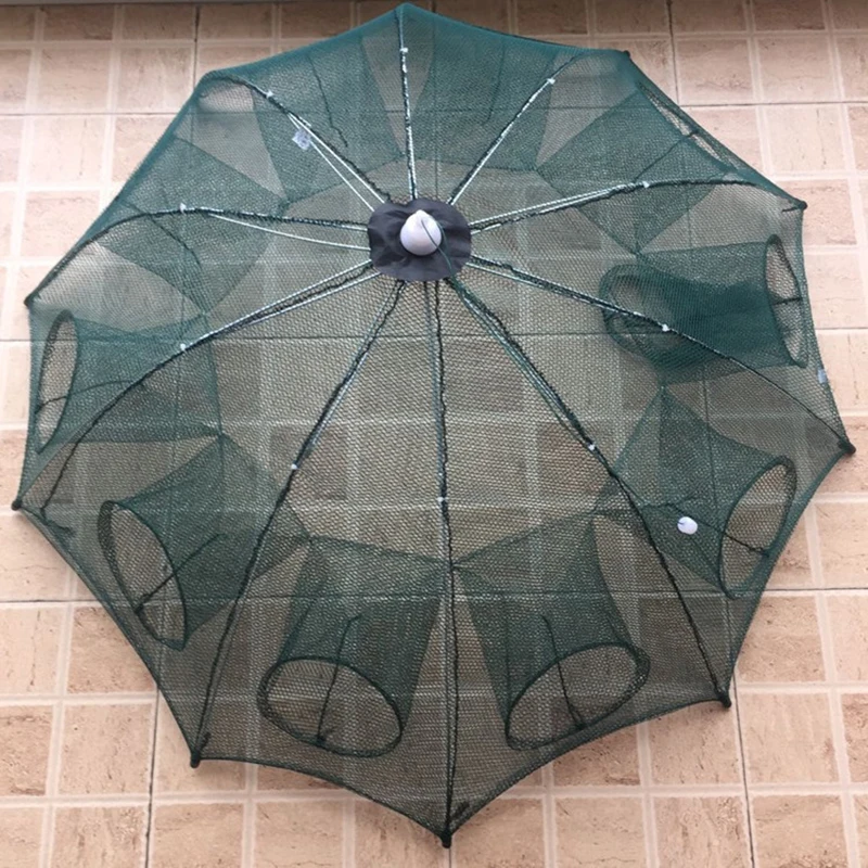 Складная портативная Автоматическая рыболовная сеть с 4 20 отверстиями