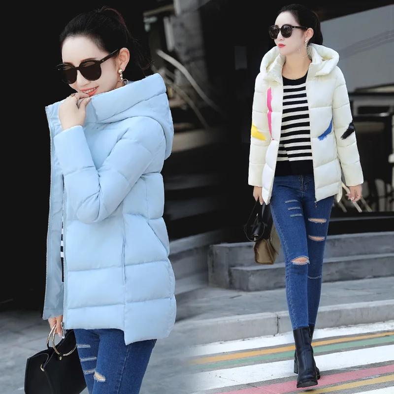 Зимняя парка длинная куртка корейская мода толстое пальто женский пуховик