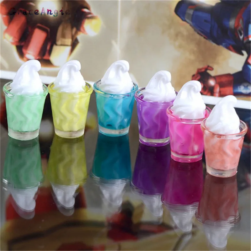 

10 шт. Подвески в виде мороженого, украшения для волос, Пластиковые Бусины, украшения для телефона, аксессуары для рукоделия, вечерние украше...