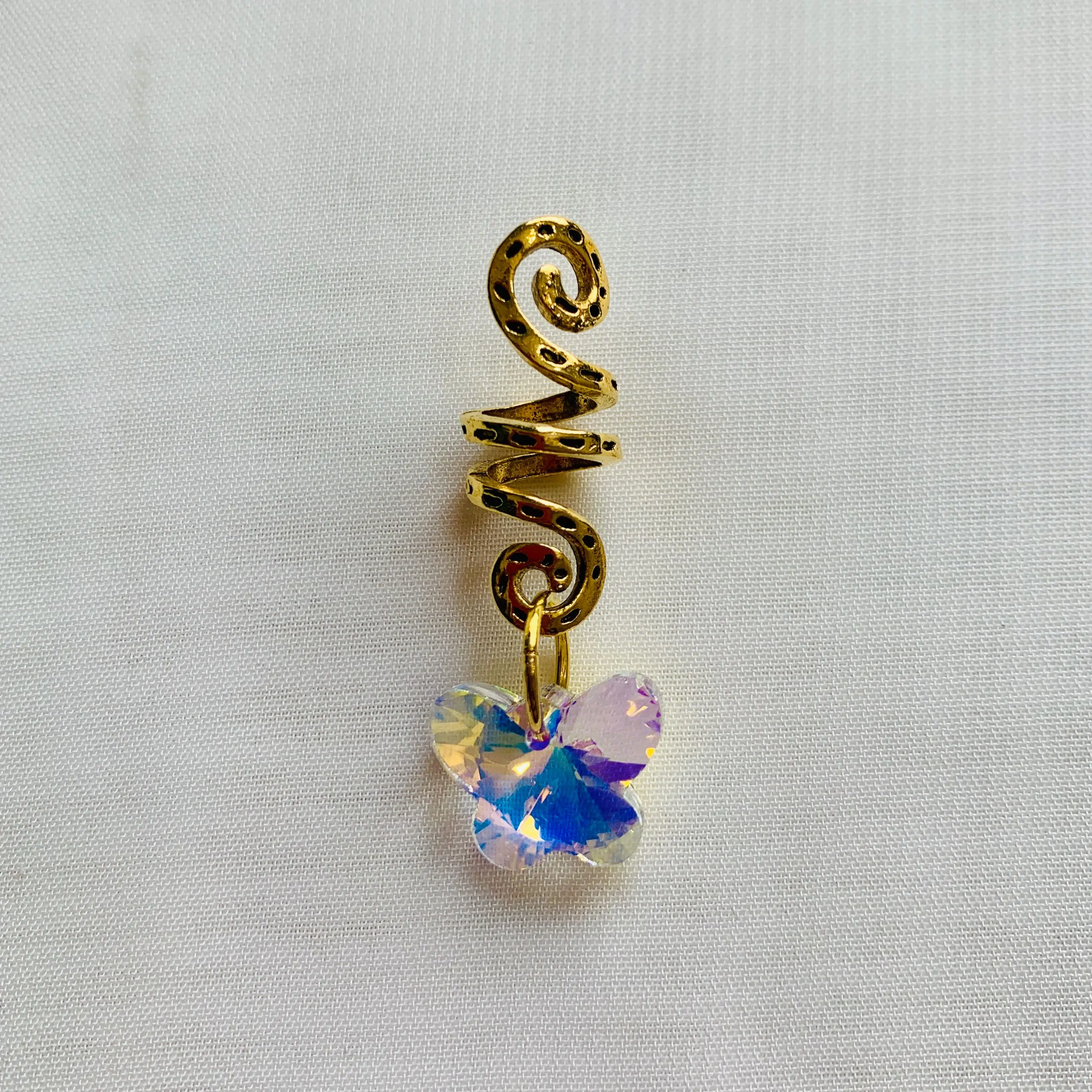 Золотое кольцо для волос с кристаллами викингов бусины необработанные кристаллы