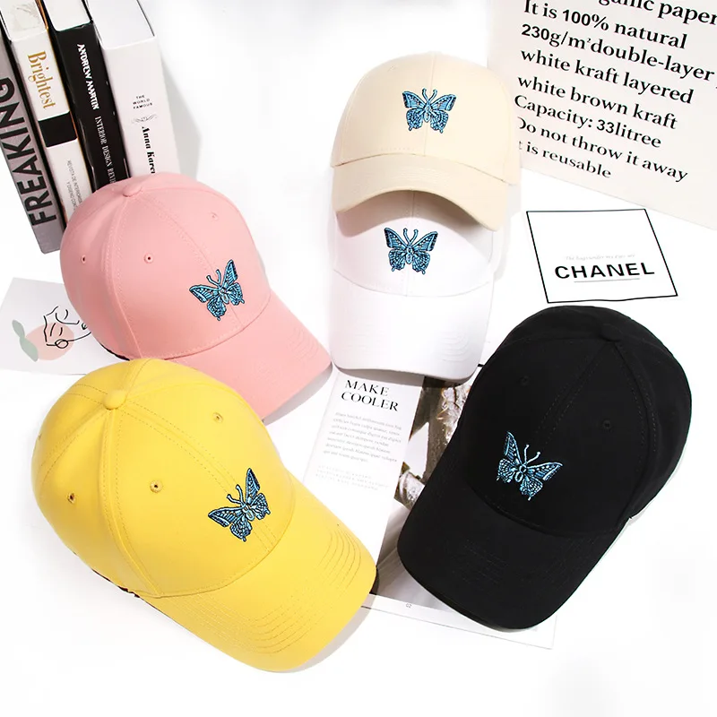 

New Sun Visor Female Summer Creative Butterfly Embroidery Outdoor Baseball Cap Casual Sunscreen Cap