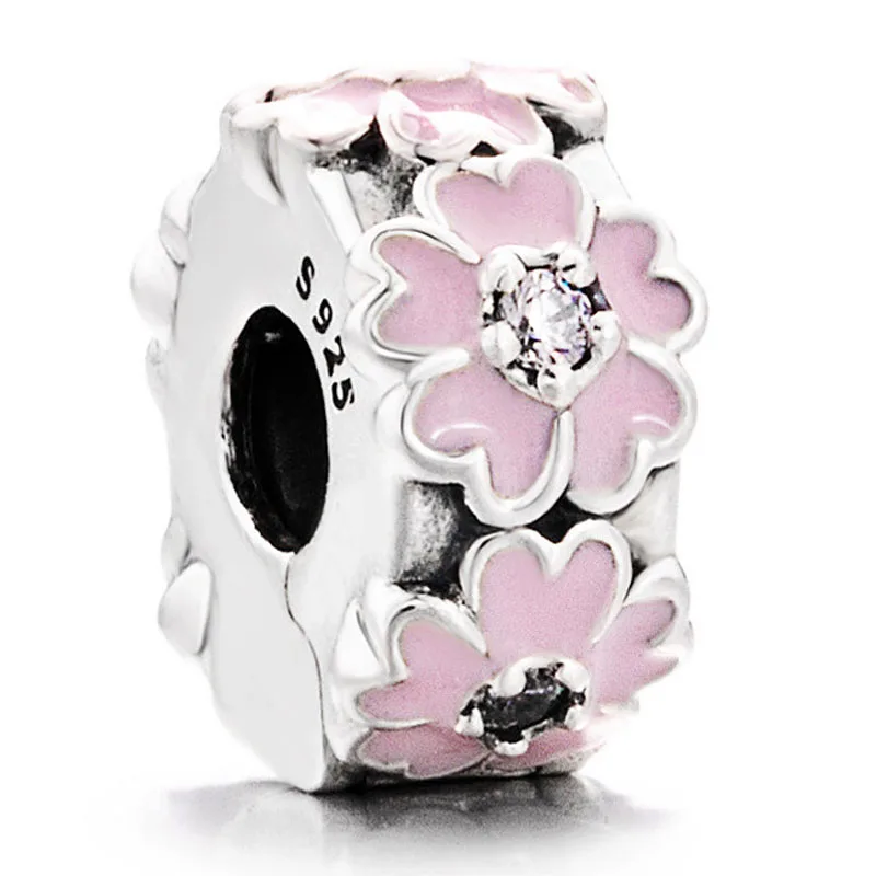 Daisy Meadow Poetic Blooms Fixed Primrose Flower Butterfly Clip Charm 925 Sterling Silver Bead Fit fashion Bracelet DIY Jewelry | Украшения
