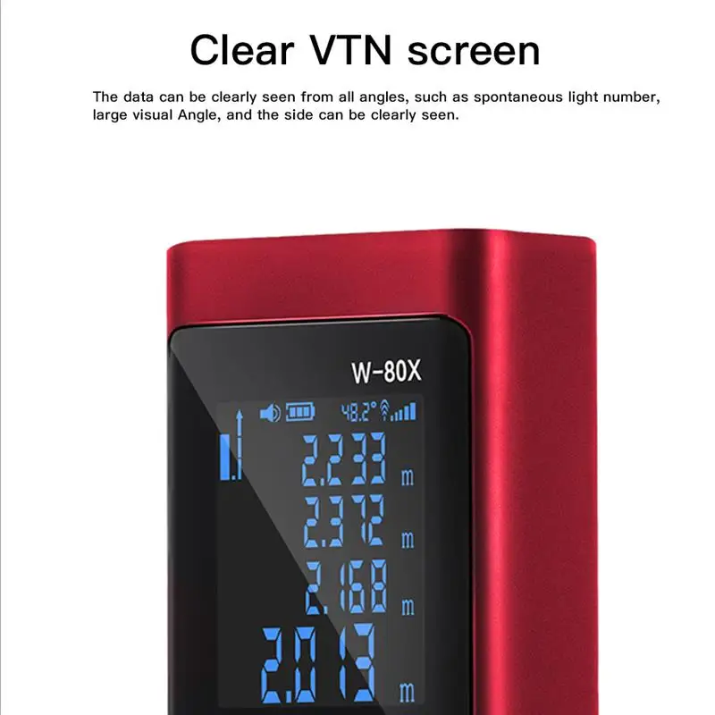 Портативный лазерный дальномер мини-лазерный Аккумуляторный 80 м цифровой