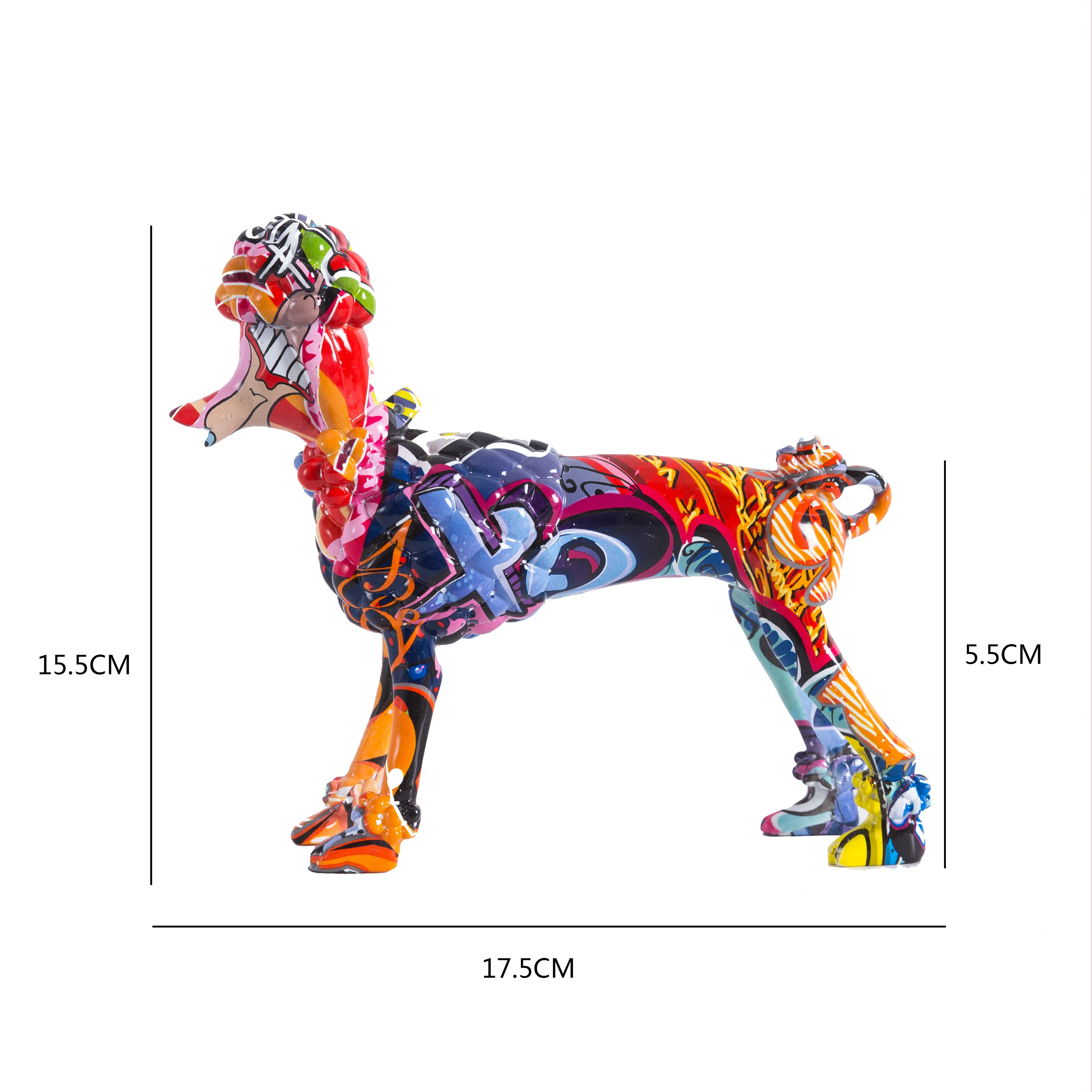 Творческий Цвет 2 шт./компл. роспись граффити рисунком пуделя для женщин арт
