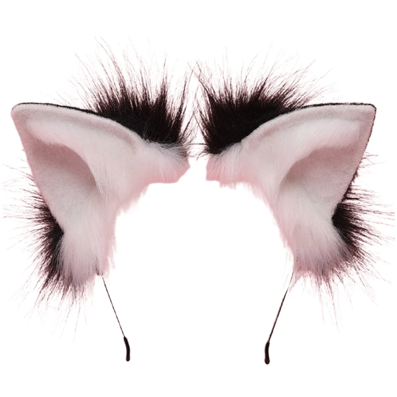 Женский плюшевый головной убор с кошачьими и волчьими ушками| |