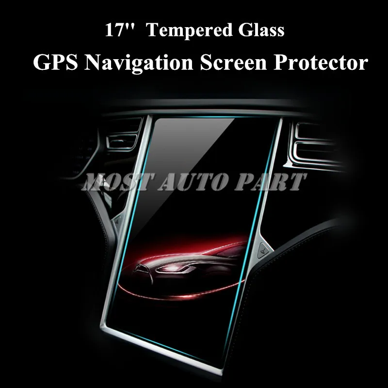 

Защитная пленка для экрана из закаленного стекла HD 17 дюймов с GPS-навигацией для Tesla Model S 2014-2018 Model X 2016-2018, автомобильные аксессуары для интерье...