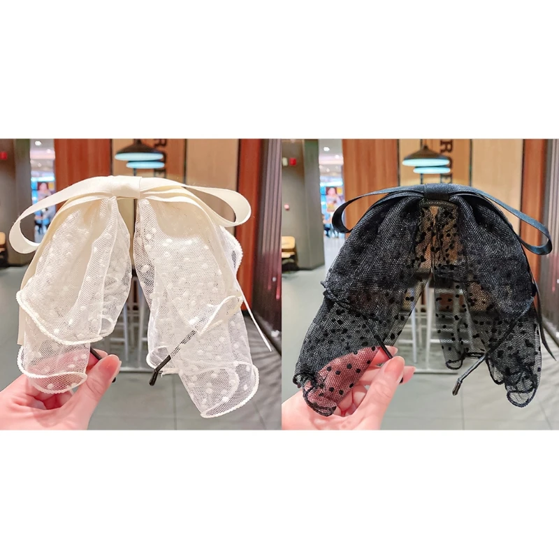 

Кружевной бант для девочек, украшения для волос с большим бантом, обруч для волос, повседневный очаровательный реквизит для фото, пушистая п...