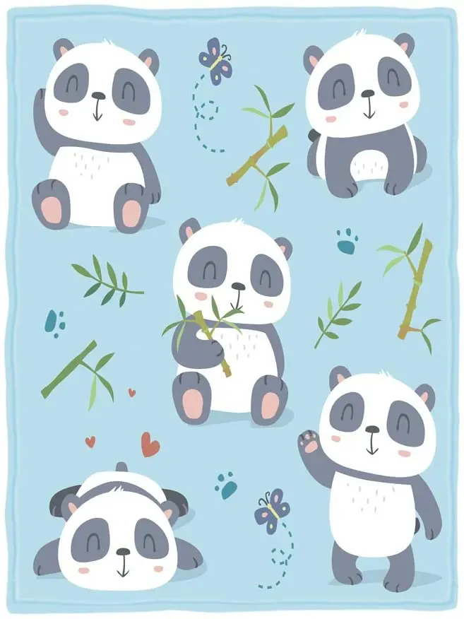 

Fleece Throw Blanket Super Soft Cozy Lightweight Comfort Warm for Sofa Bed Couch Panda Throw Blanket