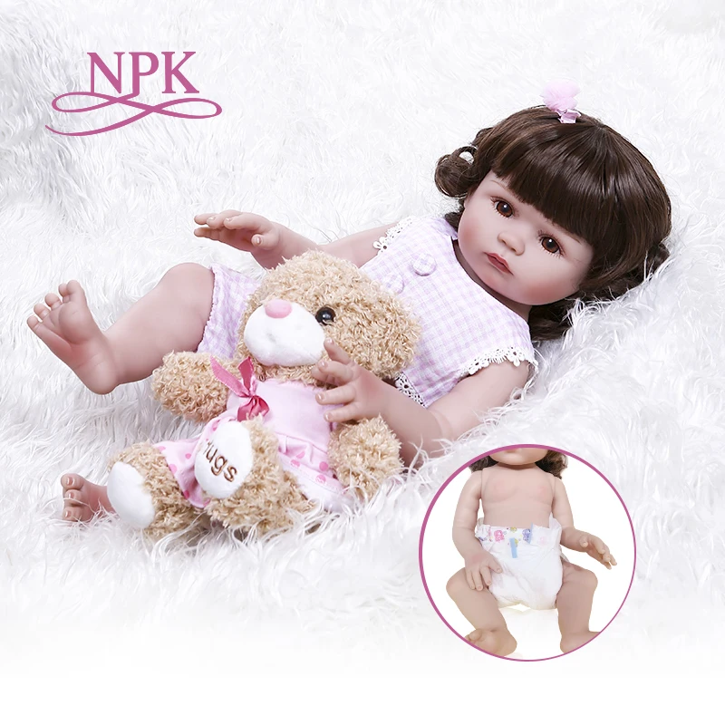 47CM big baby Original NPK new full body very soft silicone bebe doll reborn toddler girl princess Christmas Surprice | Игрушки и хобби