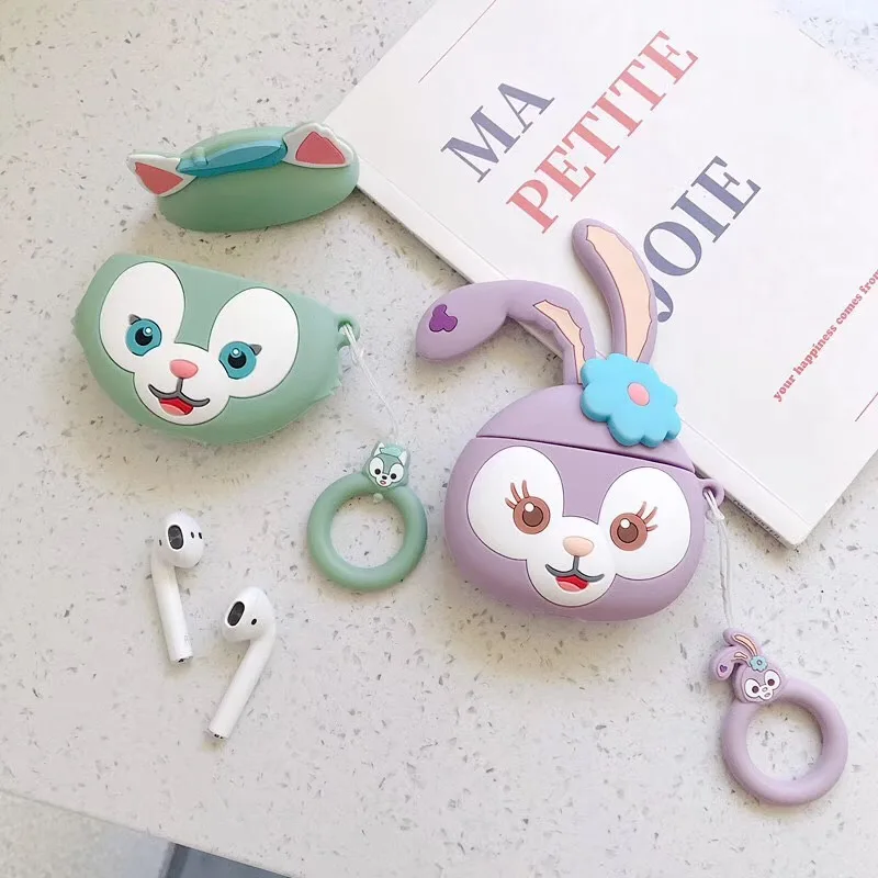 Для AirPods случае 3D мультяшный наушник чехол для Apple Airpods 2 забавные интимные аксессуары защитную крышку с палец кольцо ремень