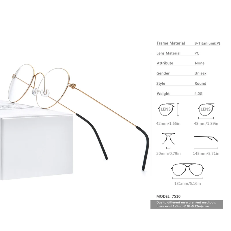 FONEX B Титан Близорукость Оптические оправы для очков Для мужчин с диоптриями в