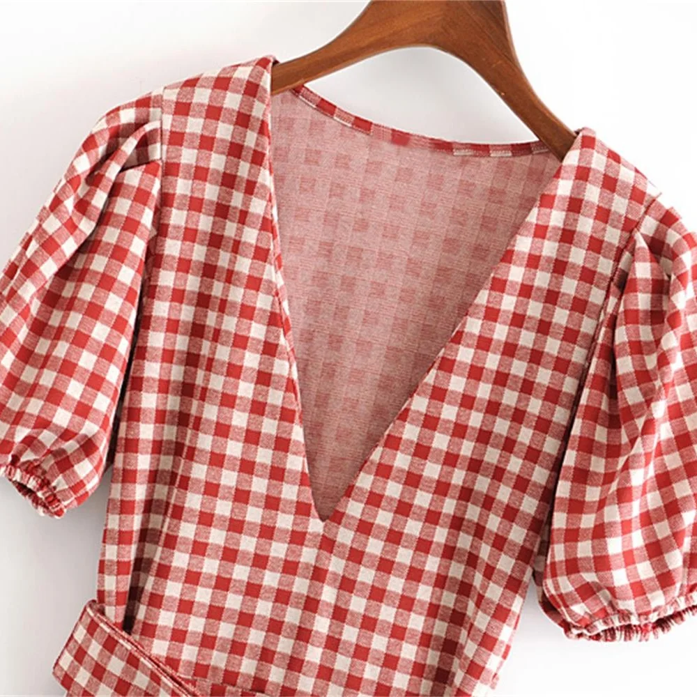 Женское вязаное платье с V образным вырезом и коротким рукавом|Женские платья| |