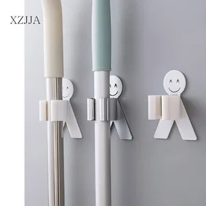 XZJJA мультяшный смайлик настенный держатель для швабры Многофункциональный Швабра для метлы Зонт разное подвесное кухонное органайзер для ванной комнаты