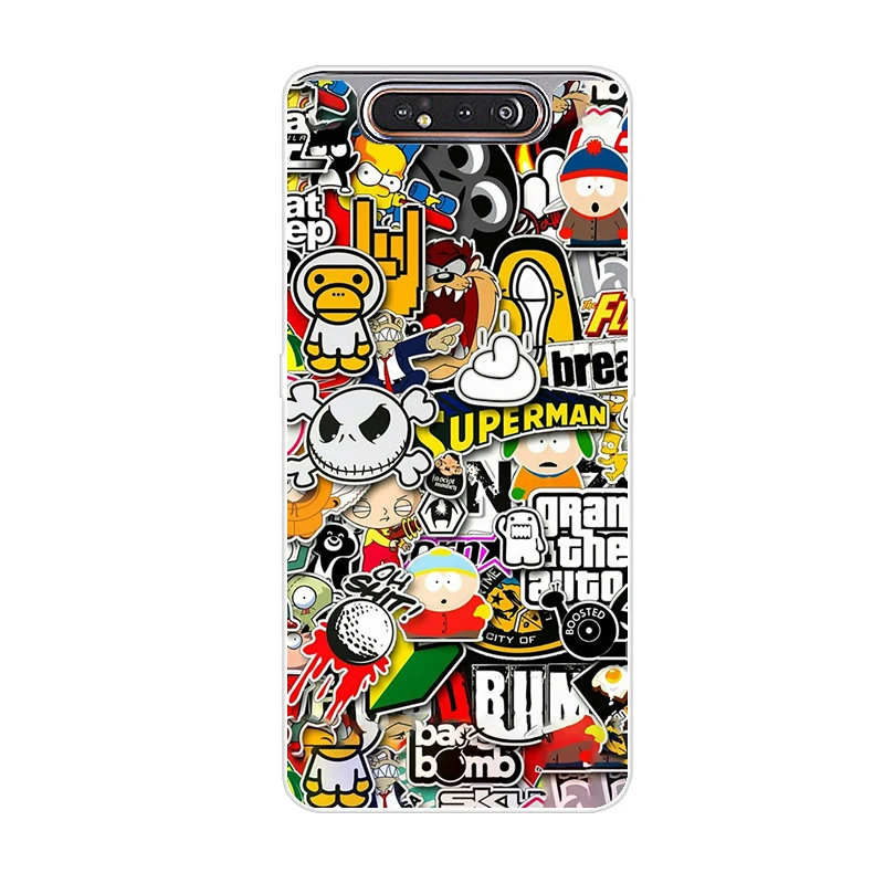 Арбузно-красный Чехол для телефона для samsung Galaxy A80 чехол силиконовые в форме цветка окрашенные мягкая накладка на заднюю панель из ТПУ чехол для samsung A80 80 чехол модные Coque - Цвет: Арбузно-красный