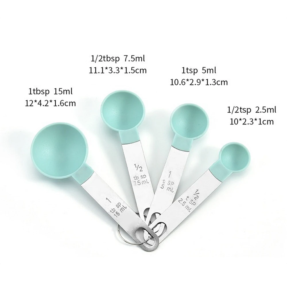 

8-piece Measuring Cup and Spoon Set Nested Measuring Cup with Stainless Steel Handle, Kitchen Measuring Spoon Suit