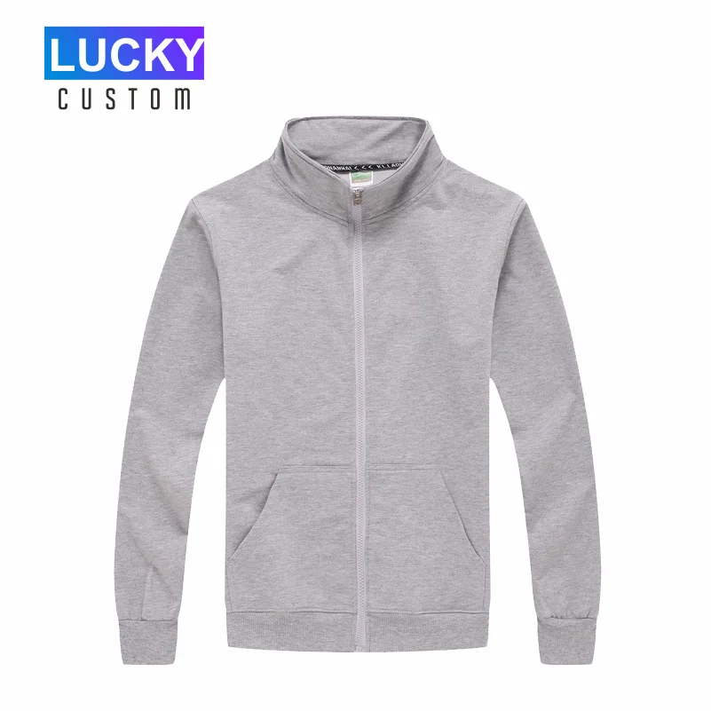 Для мужчин тонкая куртка с длинными рукавами и стоячим воротником однотонные