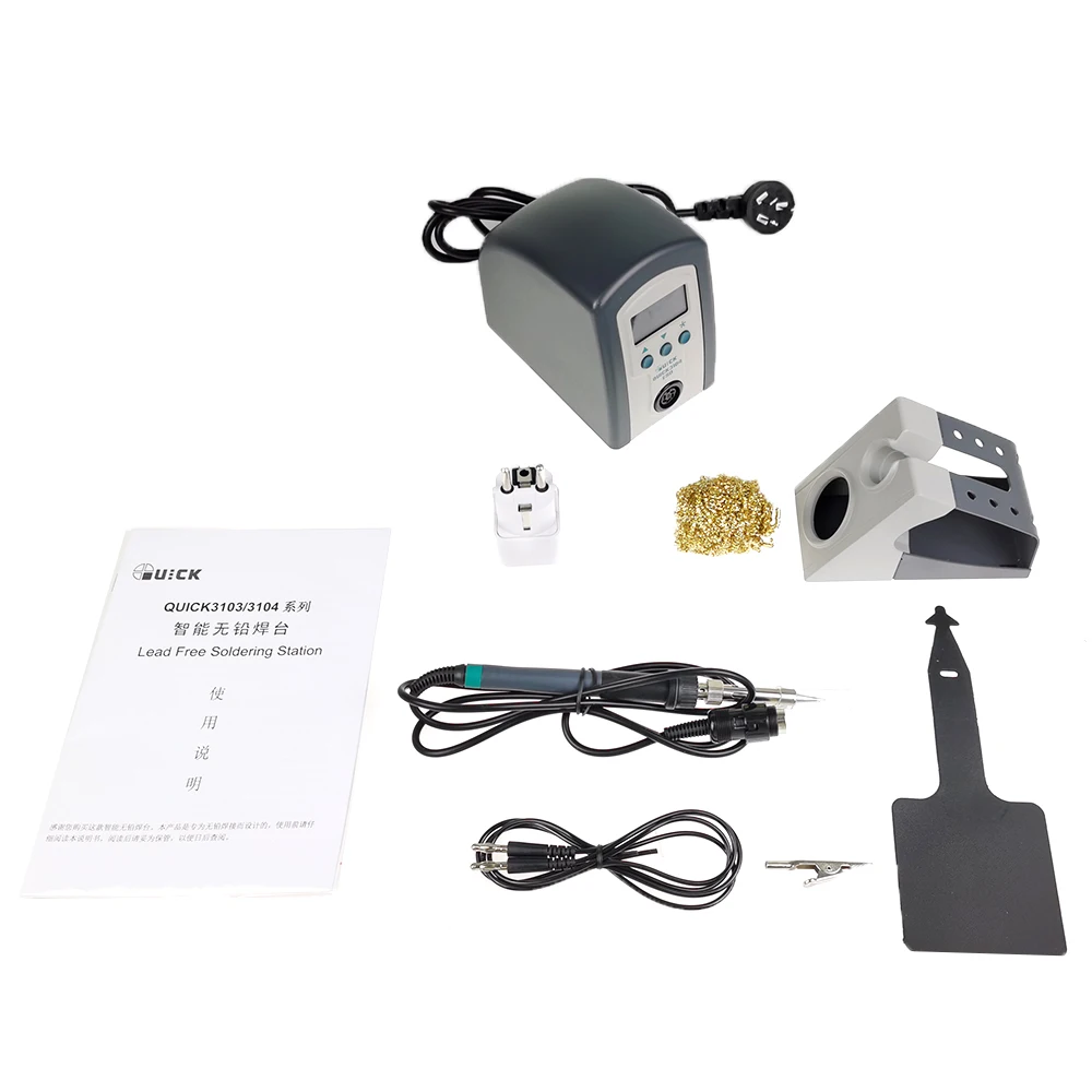 

QUICK 3104 Soldering Station Automatic Control Digital Display Anti-static Lead-free Household Electric Soldering Iron Power 80W