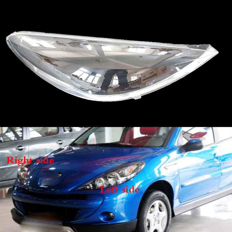 Для peugeot 207 09-13 Хэтчбек передние фары прозрачные абажуры лампы оболочки маски фары крышка объектива фары стекло