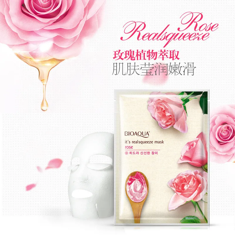 BIOAQUA Rose лицевая маска для разглаживания увлажняющая лица контроль масла