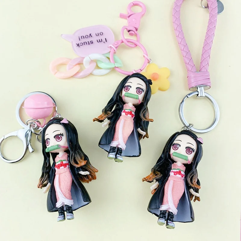 Клинок демона брелок Аниме демон убийца милый лезвие призрак ПВХ для ключей